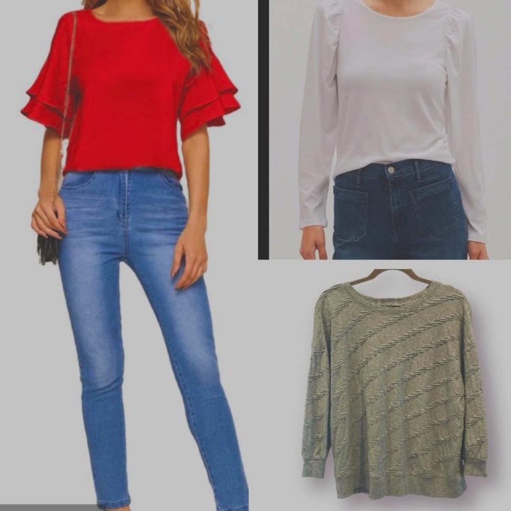 *BUNDLE OF 3* Casual Women’s Tops - Old Navy, H&M, Simply Vera - Size Large
